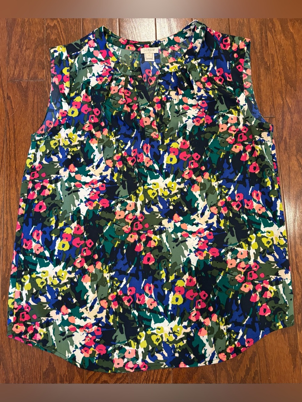 J.Crew Floral Sleeveless Blouse – Size 4
